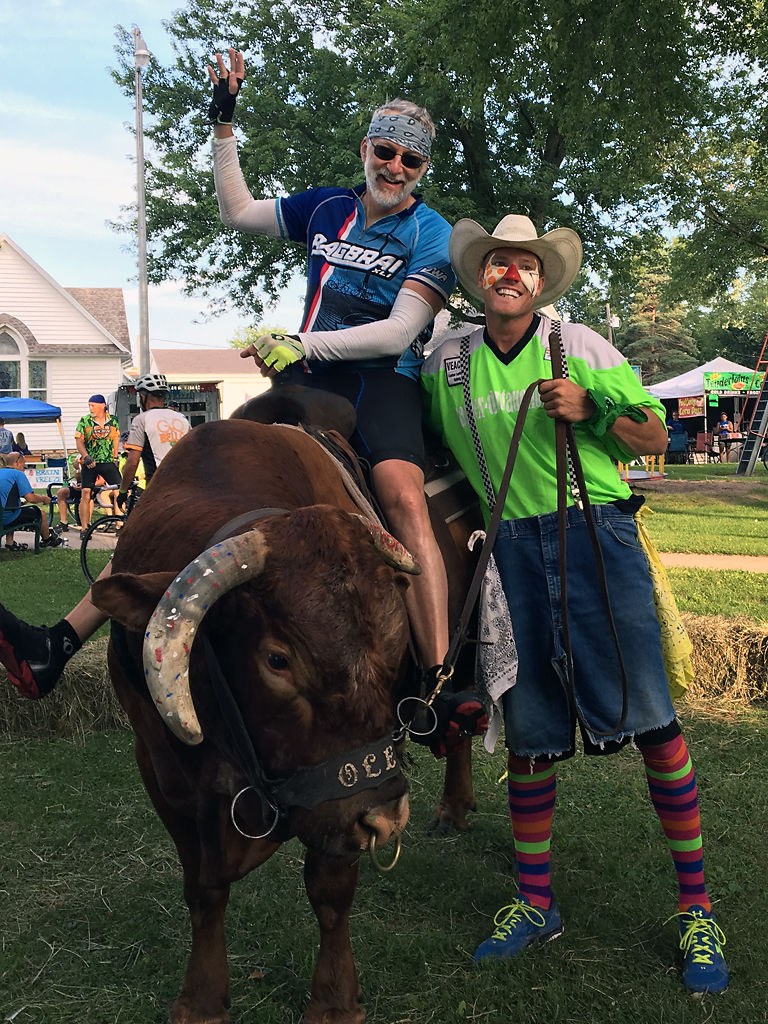 Warhover with Ole the bull